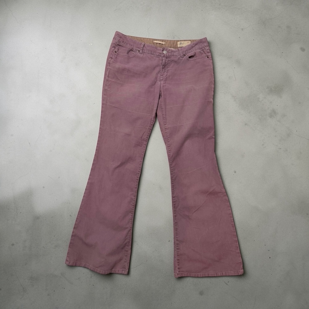 Gap Limited Ed. Mauve Corduroy Flare Pants Sz 10 Y2K Boho Cottagecore Prairie